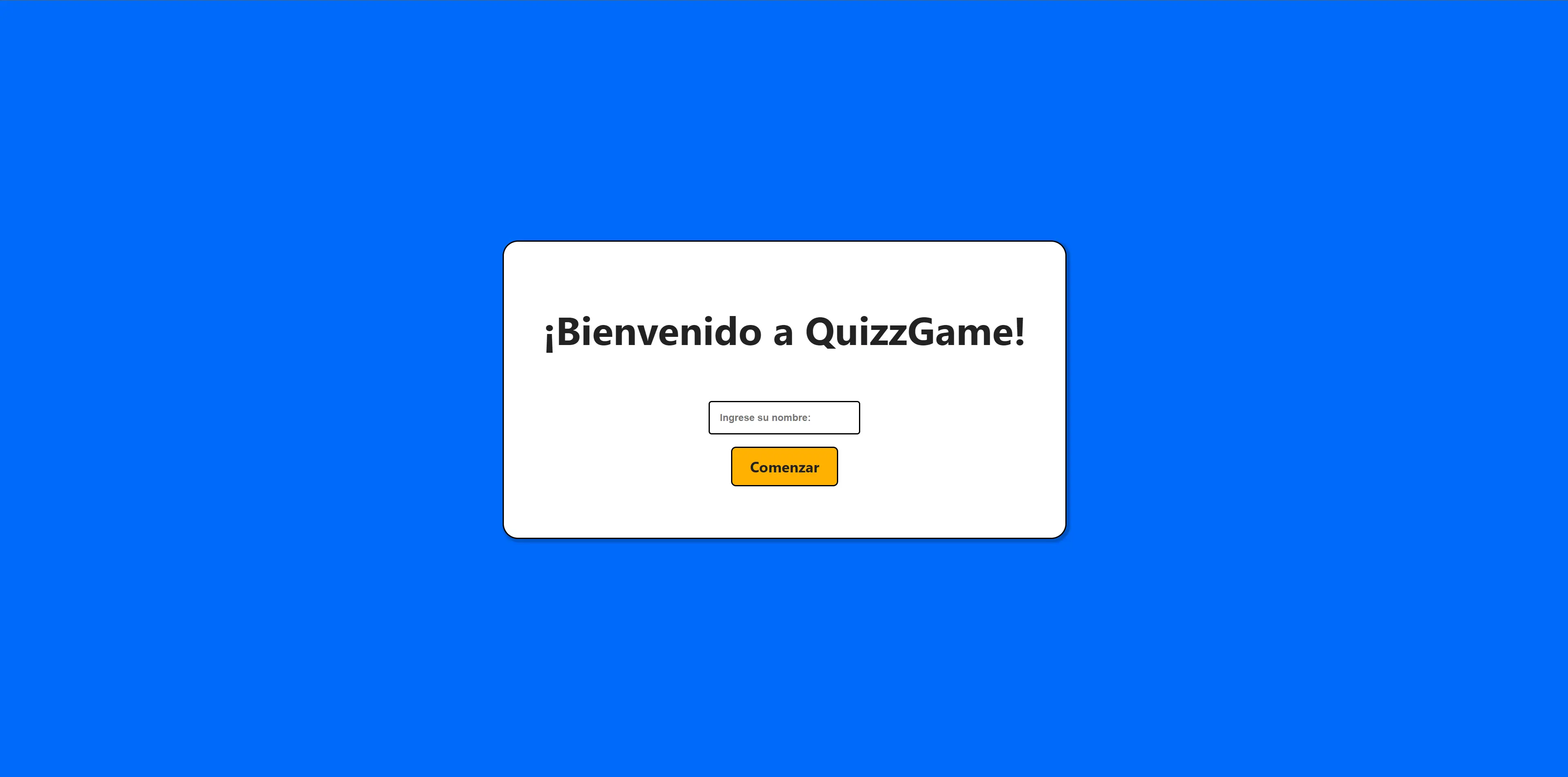 QuizzGame - ¡Diviértete con entretenidas preguntas!